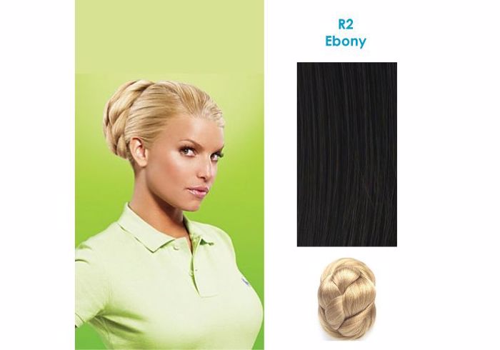 Hairdo Chignon Up Do Clip-in Extensions - R2 Ebony (mavro-kafe)