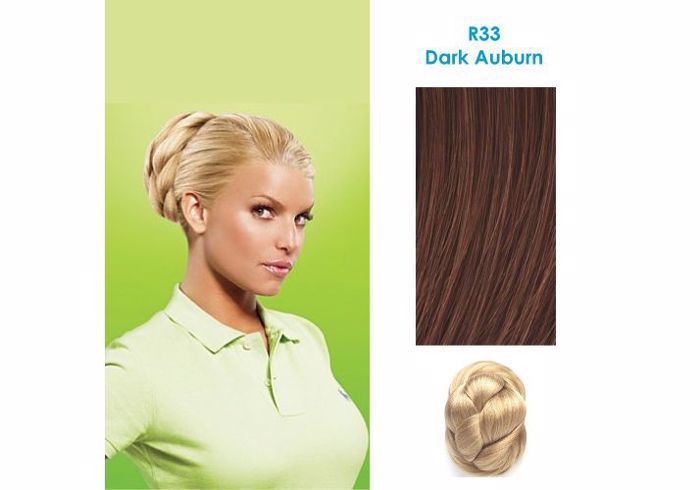 Hairdo Chignon Up Do Clip-in Extensions - R33 Dark Auburn (skouro kastanokokkino)