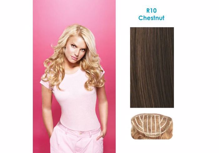 Hairdo 58cm Wavy Clip-in Extensions - R10 Chestnut (kastano)